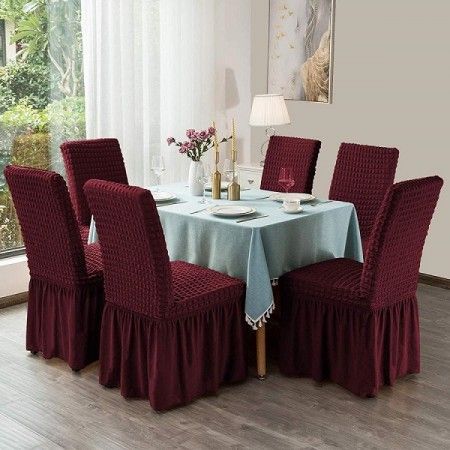 Maroon Color 6 PIS Chair Cover