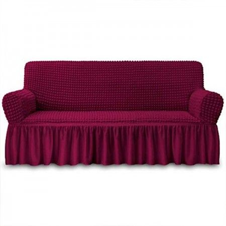 Maroon  Sofa Cover 3 Seat