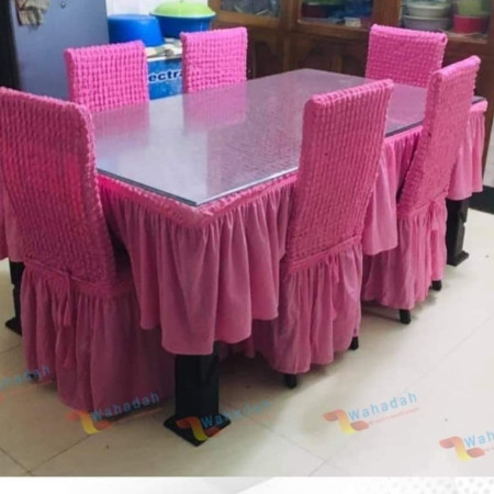Pink Color শুধু মাত্র ৬ পিছ চেয়ার কভার।