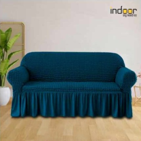 C Green color Sofa Cover 3+1+1 Seat