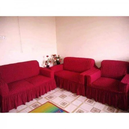 Maroon Color 2+2+1 Sofa Cover